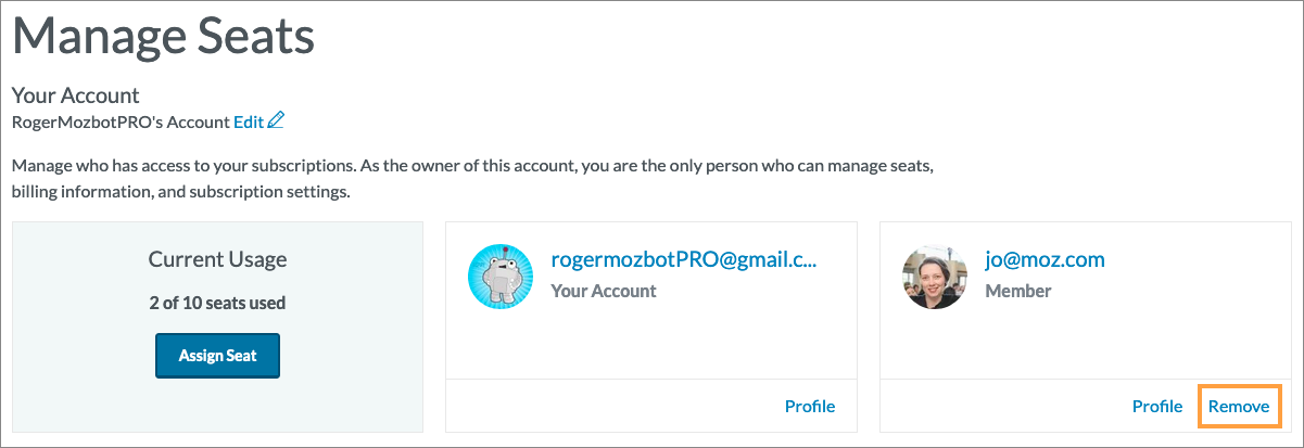 remove your access as a shared user